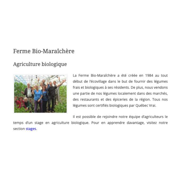 Ferme Bio-Maraîchère